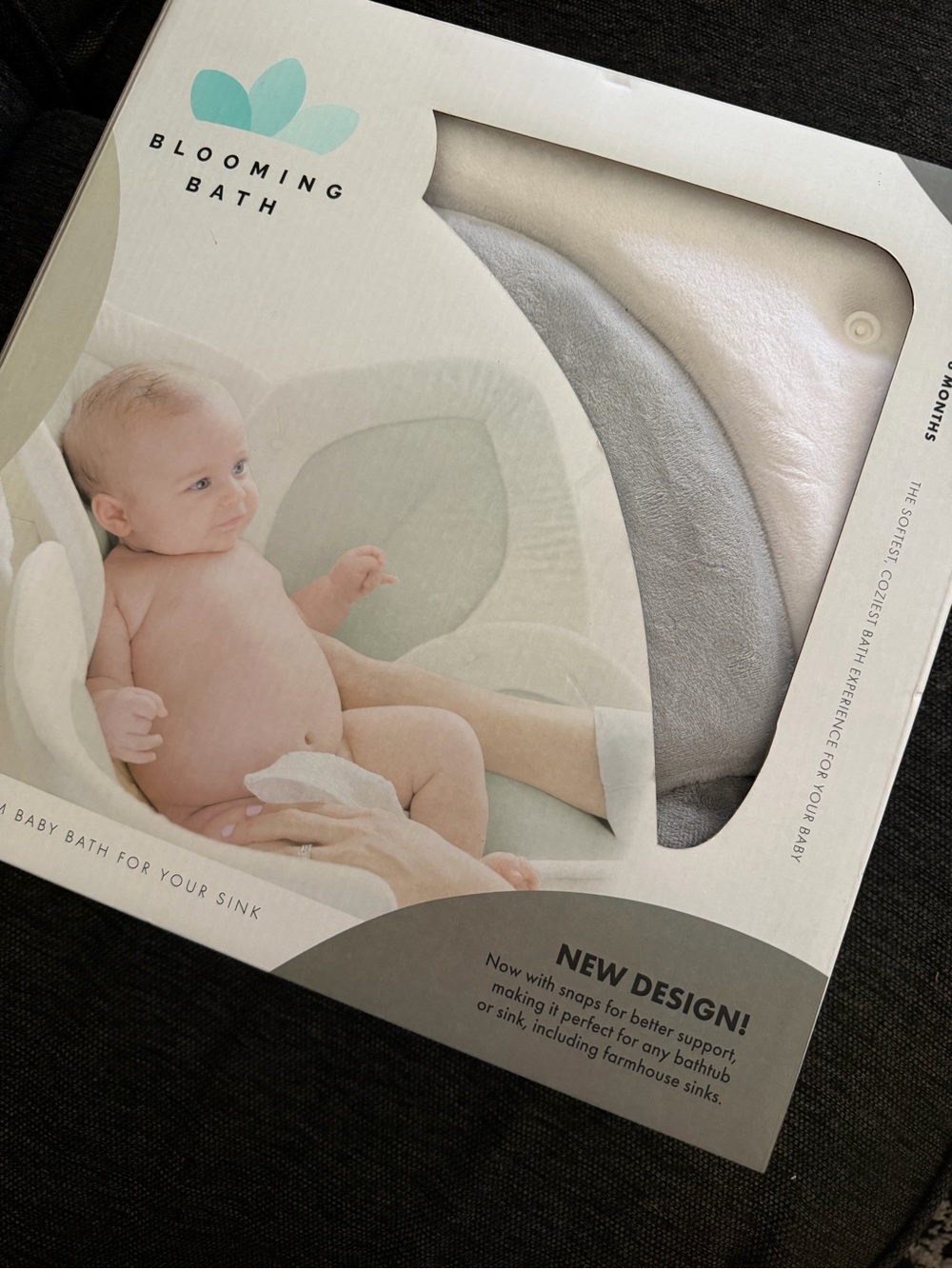 Blooming Bath Baby Sink Bath - Gray & Cream